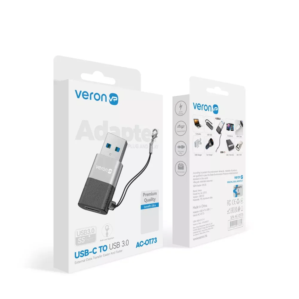 Adapter USB A To USB C — Veron AC-OT73 - фото 3