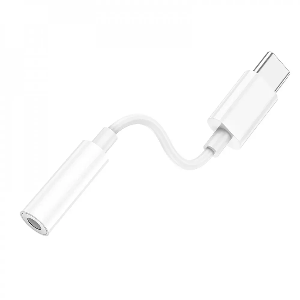 Adapter USB C To 3.5mm Hoco LS35 — White - фото 4