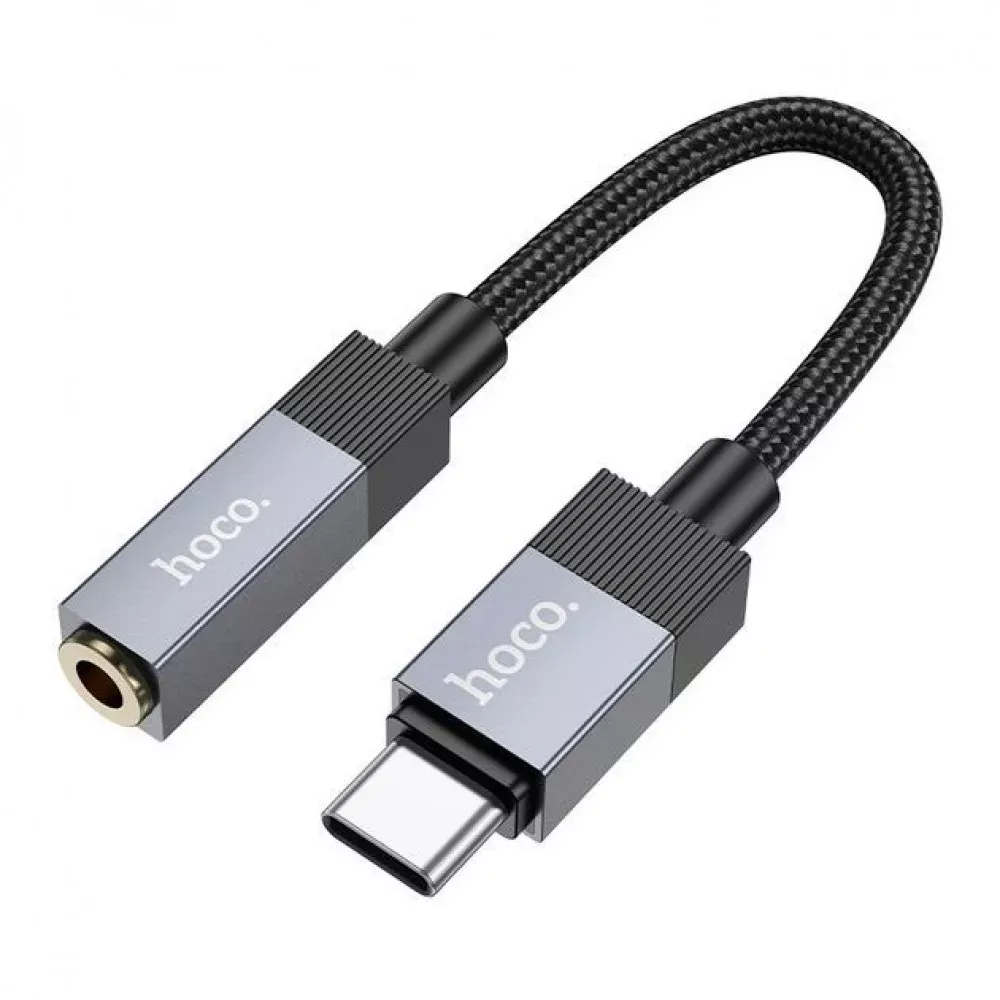 Adapter USB C To 3.5mm Hoco UPA32C — Black
