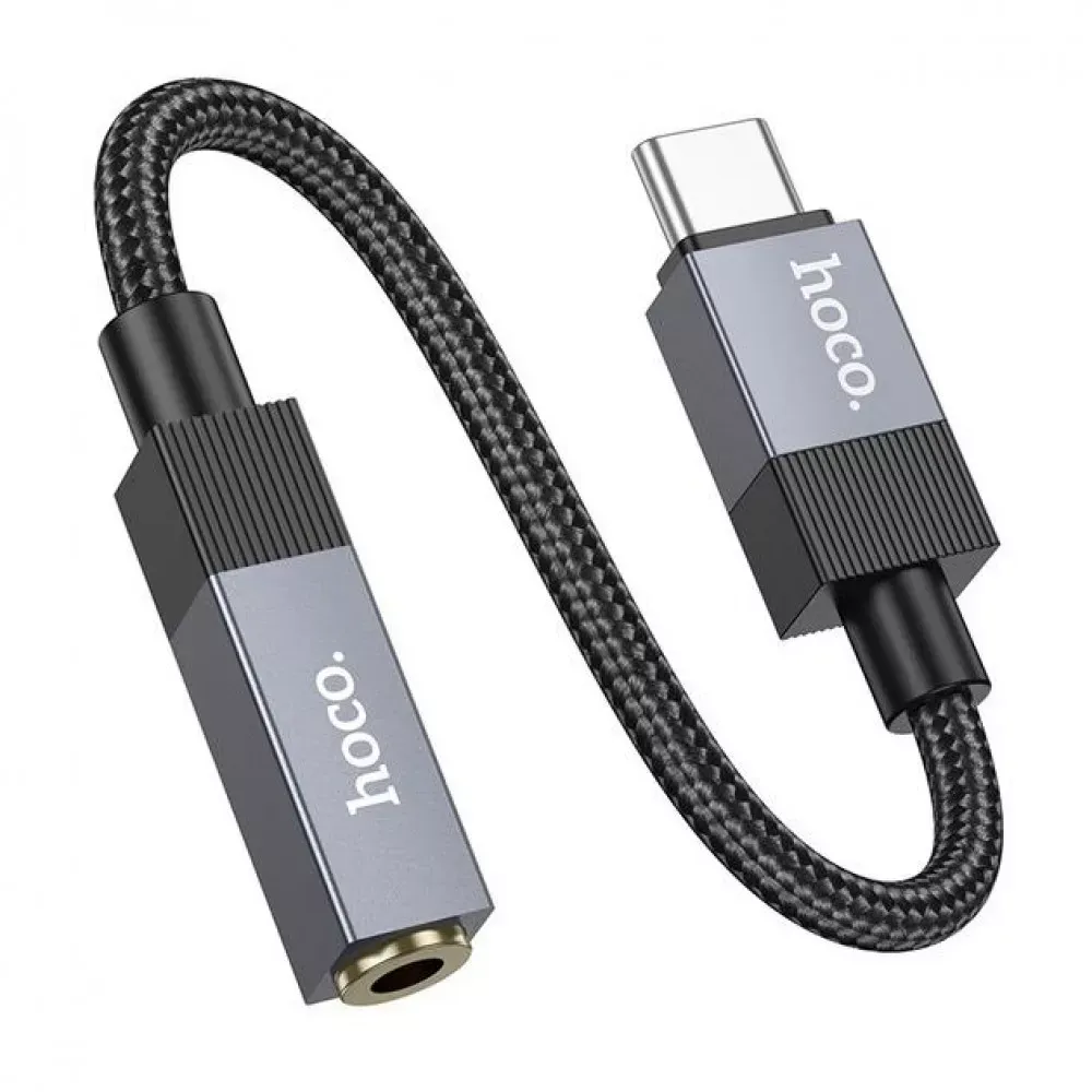 Adapter USB C To 3.5mm Hoco UPA32C — Black - фото 4
