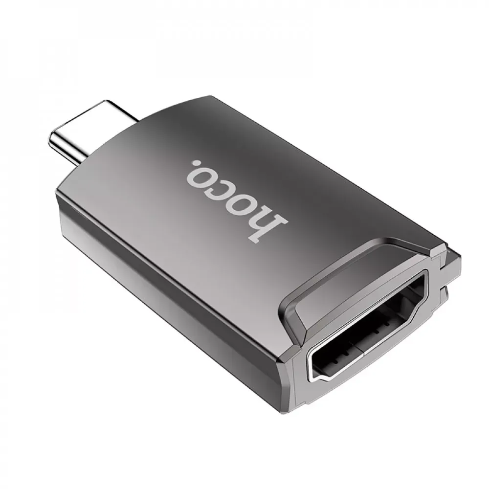 Adapter USB C To HDTV Hoco UA19 — Metal Gray - фото 4