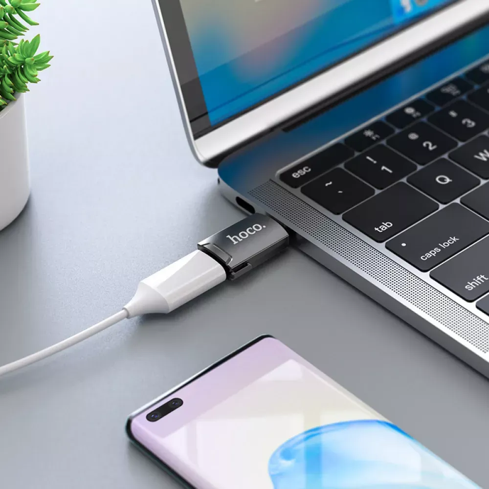 Adapter USB C To HDTV Hoco UA19 — Metal Gray - фото 6