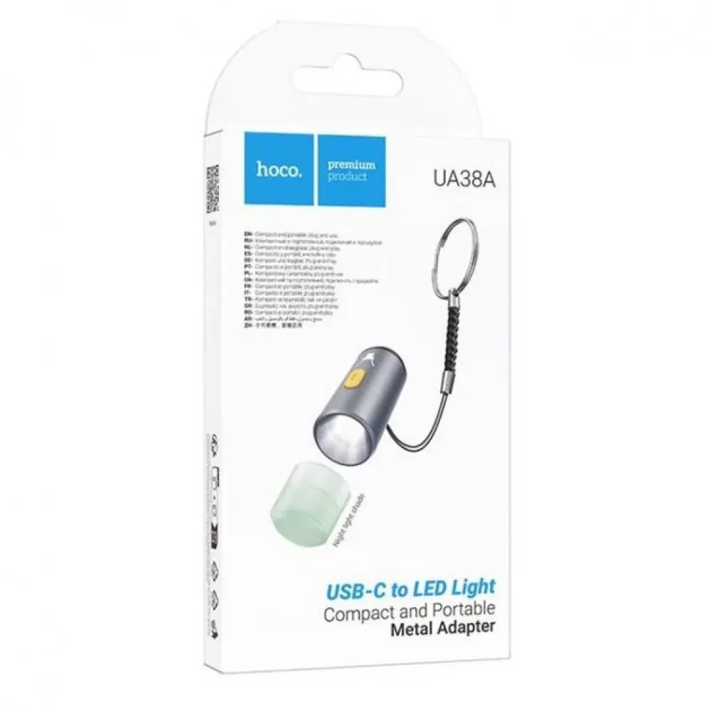Adapter USB C To LED light — Hoco UA38A  — Gray - фото 3