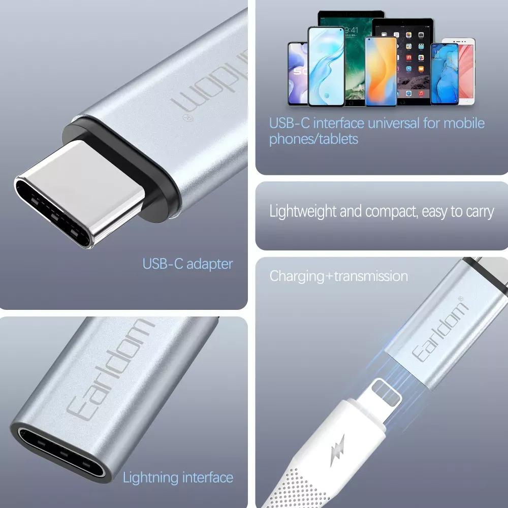 Adapter USB C To Lightning Earldom ET-OT104 - фото 4
