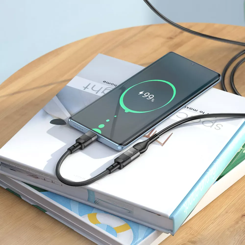 Adapter USB C To Lightning Hoco U107 — Black - фото 9