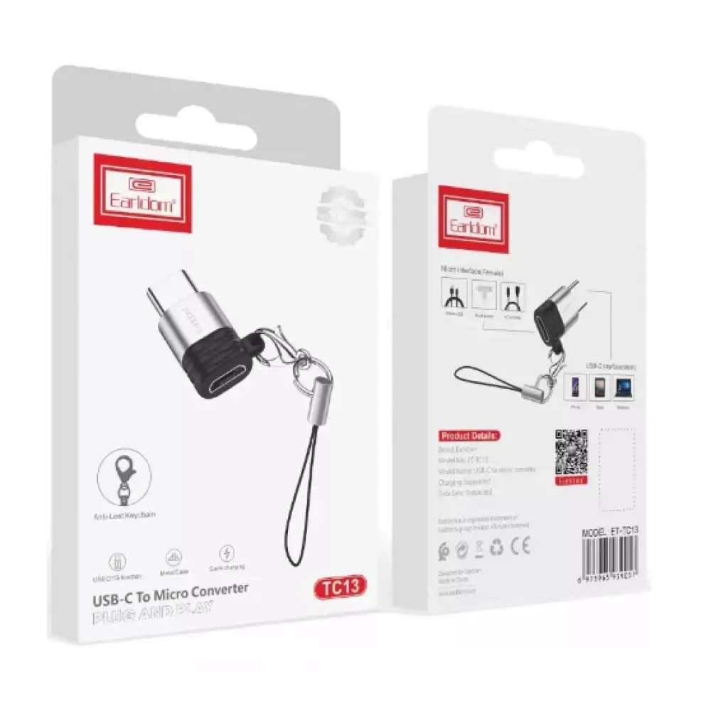 Adapter USB C To Micro Earldom ET-TC13 - фото 3