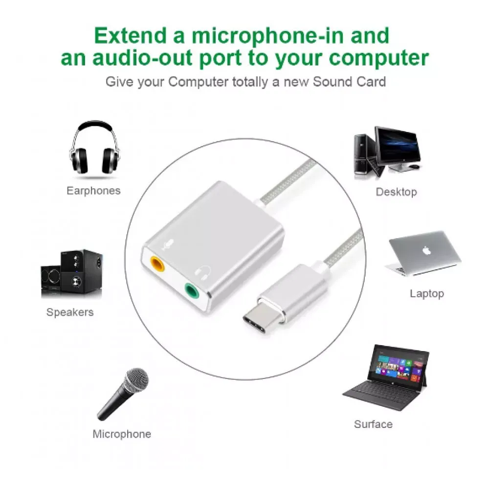 Adapter USB C To Sound Card - фото 4