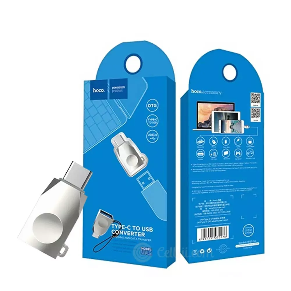 Adapter USB C To USB Hoco UA9 Pearl Nickel - фото 3