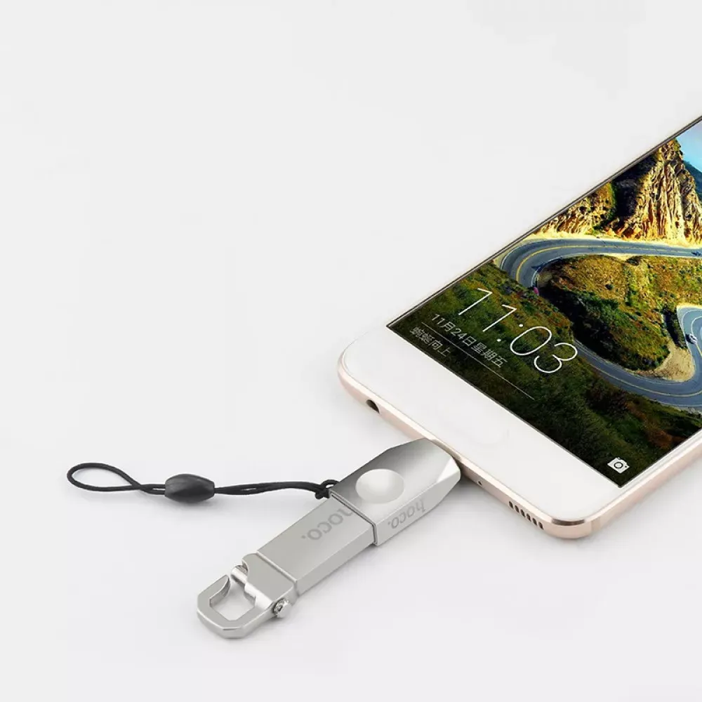 Adapter USB C To USB Hoco UA9 Pearl Nickel - фото 9