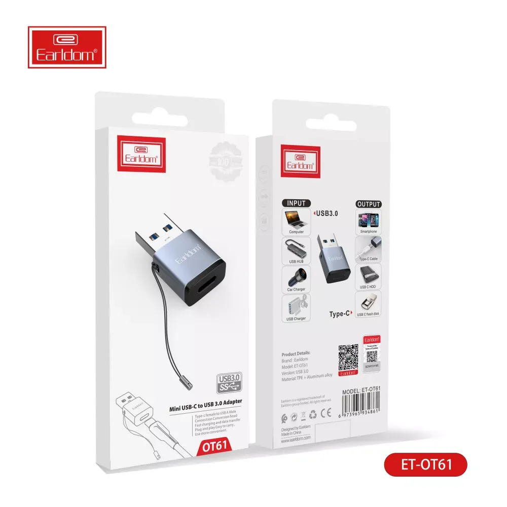 Adapter USB3.0 A To USB C Earldom ET-OT61 - фото 4