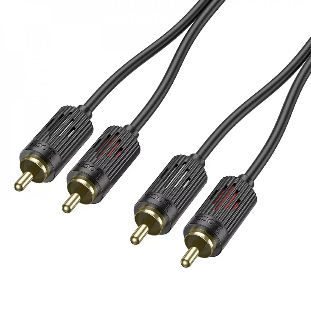 Cable 2 RCA To 2 RCA (1m) Hoco UPA29 — Black - фото 4