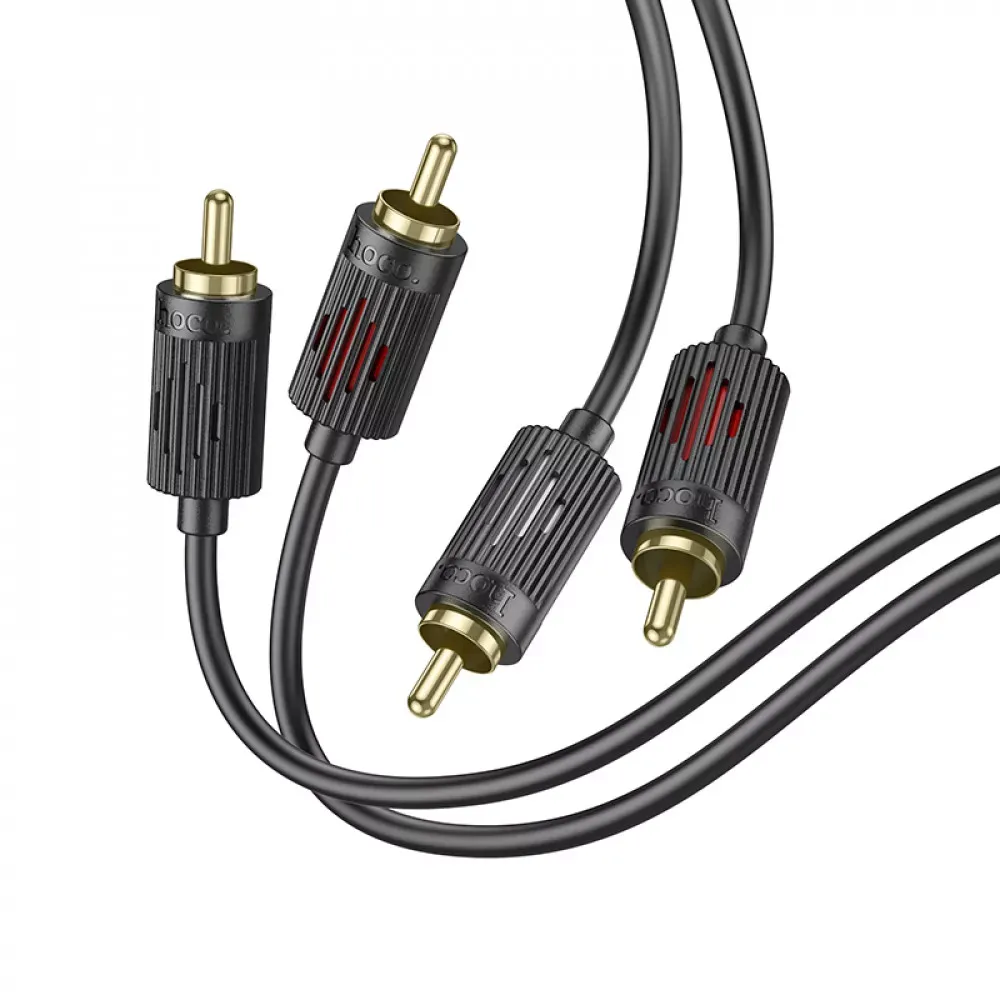 Cable 2 RCA To 2 RCA (1m) Hoco UPA29 — Black - фото 5