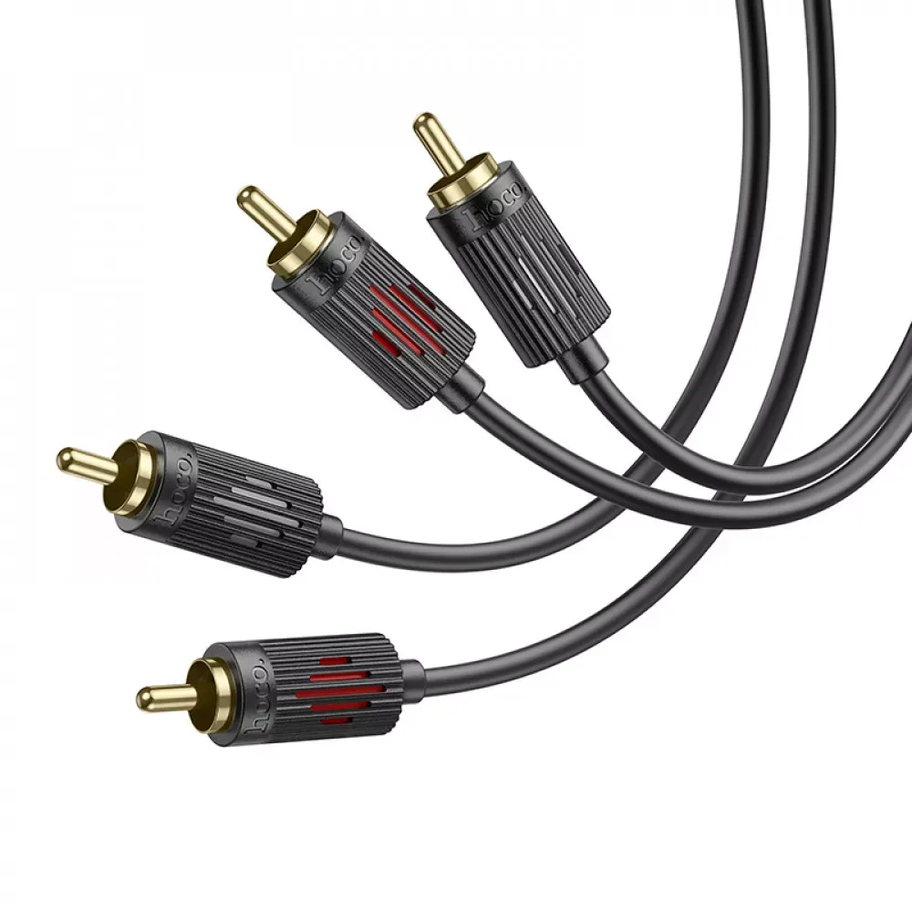 Cable 2 RCA To 2 RCA (1m) Hoco UPA29 — Black - фото 6