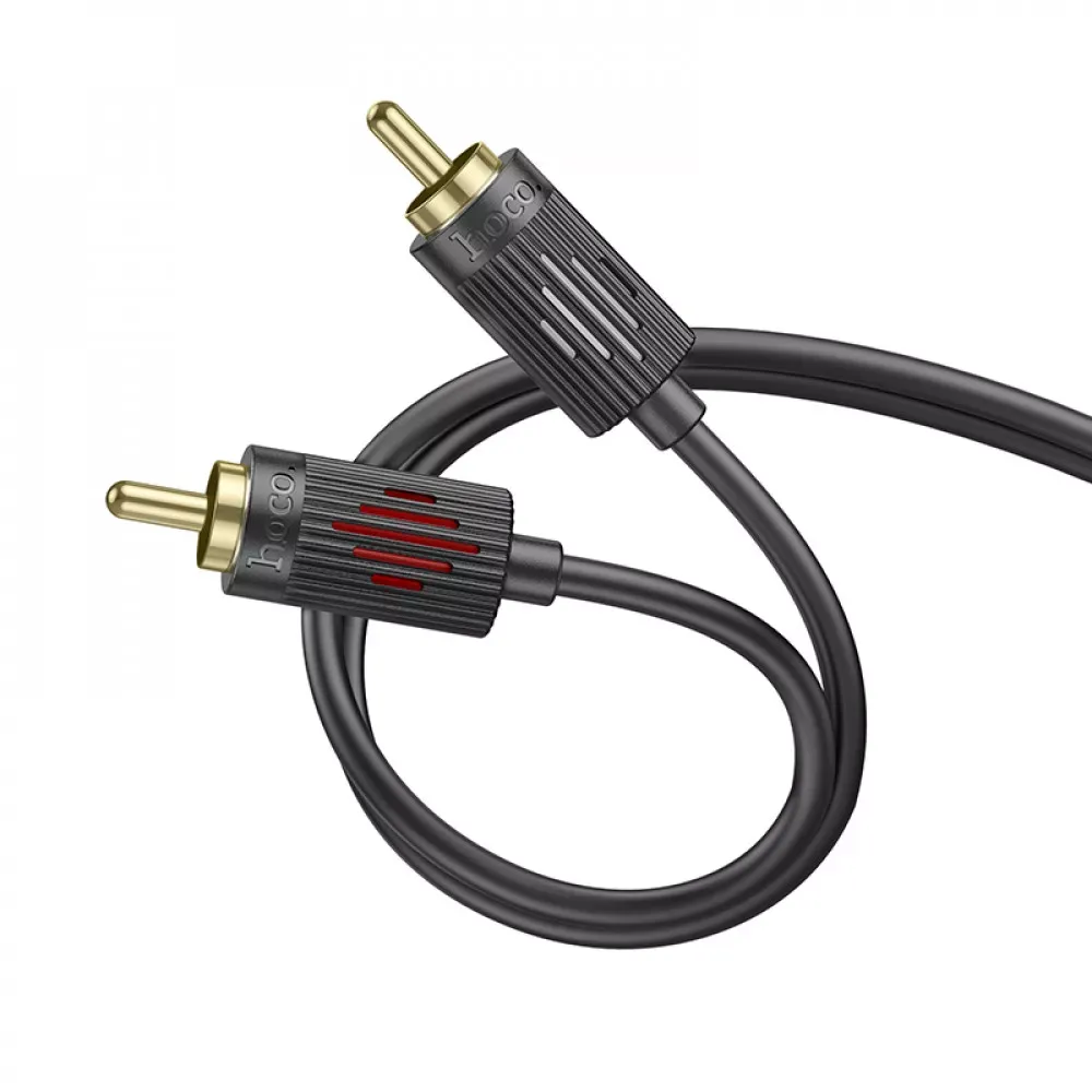 Cable 2 RCA To 2 RCA (1m) Hoco UPA29 — Black - фото 7
