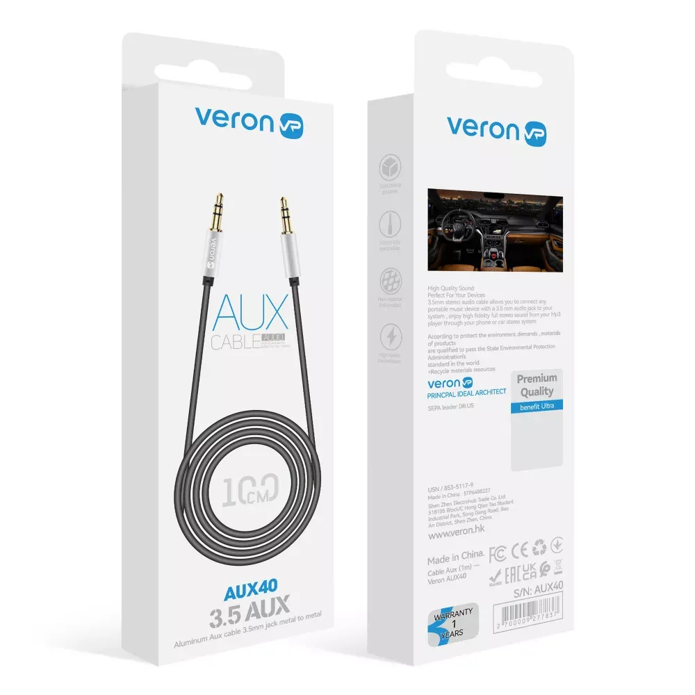 Cable Aux (1m) — Veron AUX40 - фото 3