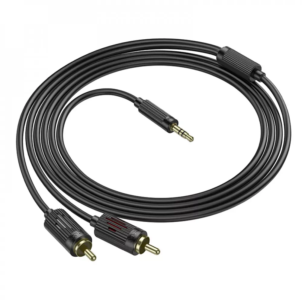 Cable Aux to 2 RCA (1m) Hoco UPA28 — Black - фото 6