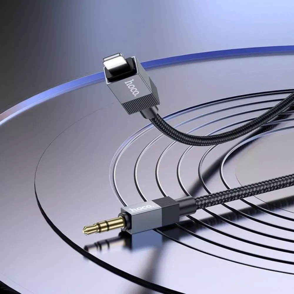 Cable Aux to Lightning (1m) — Hoco UPA32A IP — Black - фото 4