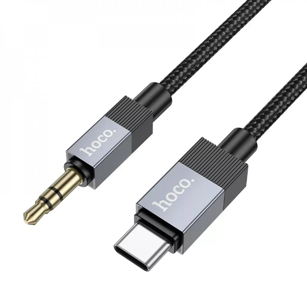 Cable Aux to Type-C (1m) — Hoco UPA32B Type-C  — Black — Hoco