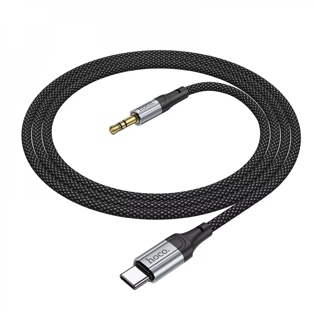 Cable Aux to USB C (1m) — Hoco UPA26 — Black - фото 8