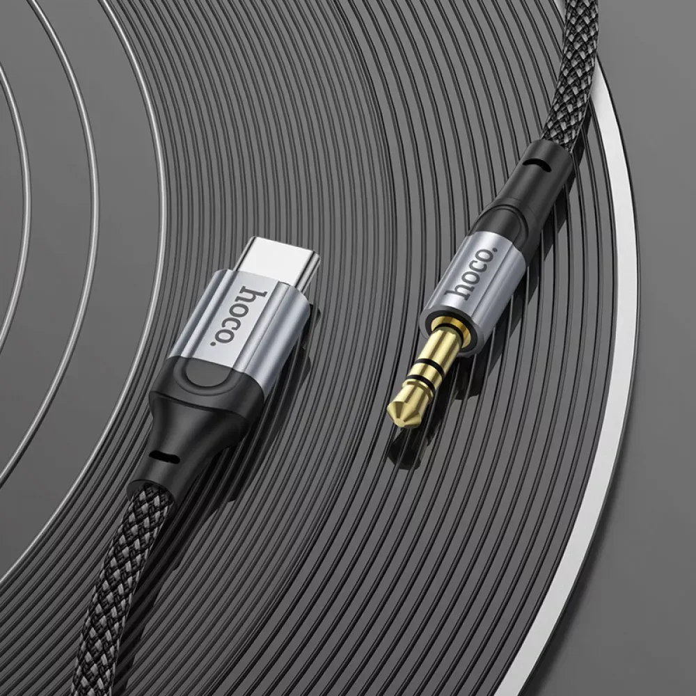 Cable Aux to USB C (1m) — Hoco UPA26 — Black - фото 9