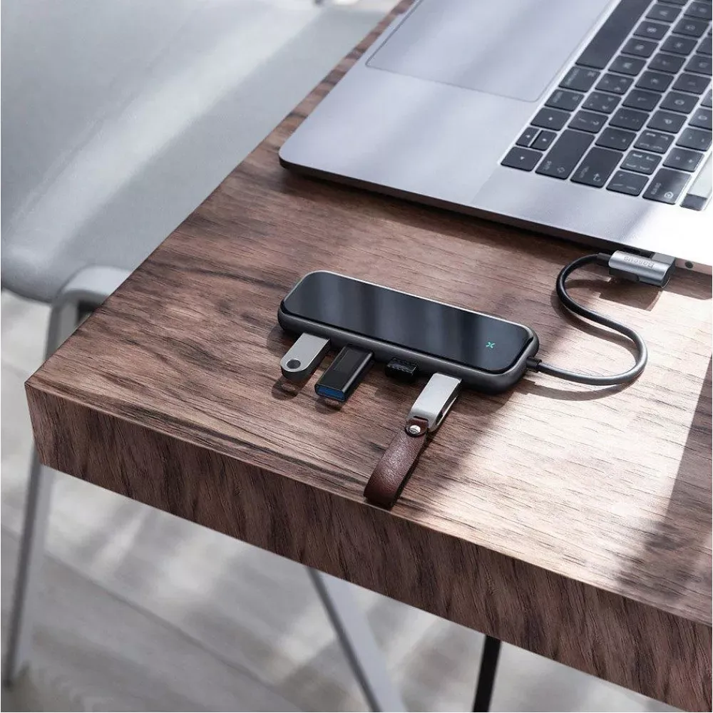 HUB USB C Baseus Multi-functional HUB — CAHUB-EZ0G Gray — фото 8
