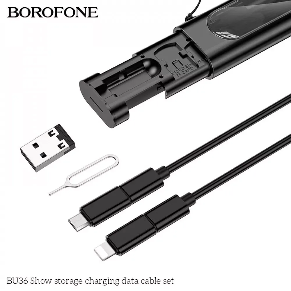 Multifunctional Charging Кабель Set 60W Borofone BU36 — Black - фото 5