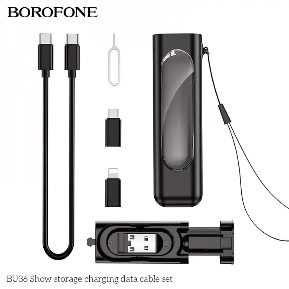 Multifunctional Charging Кабель Set 60W Borofone BU36 — Black - фото 9