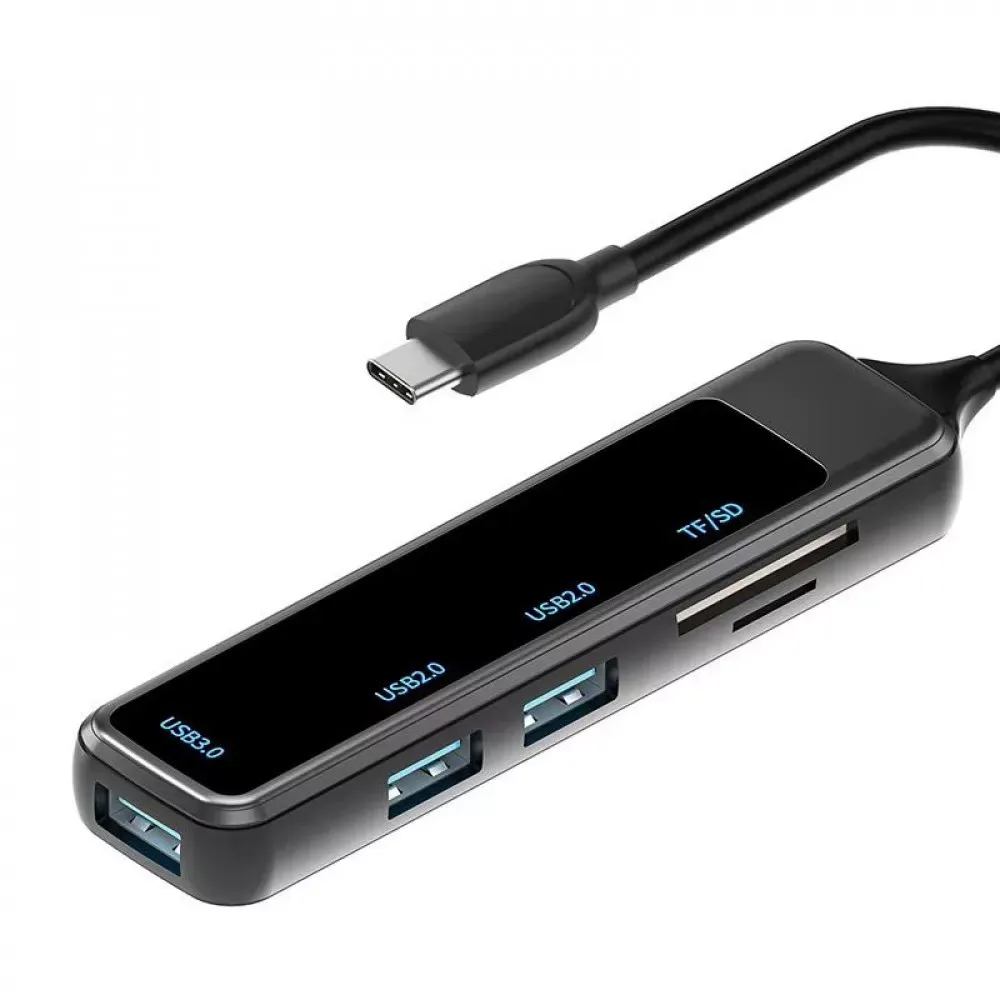 USB C HUB To USB 3.0 & 2 USB 2.0 & TF/SD card