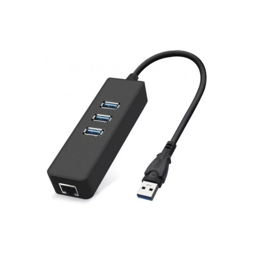 USB HUB : LAN & USB A To 3 USB