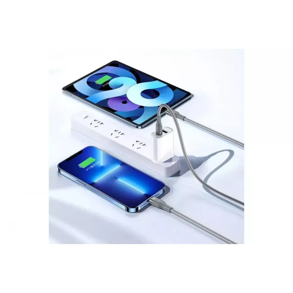 WiWU WI-C029 100W 2in1 USB-C to USB-C + Lightning Cable 1.2M - фото 4
