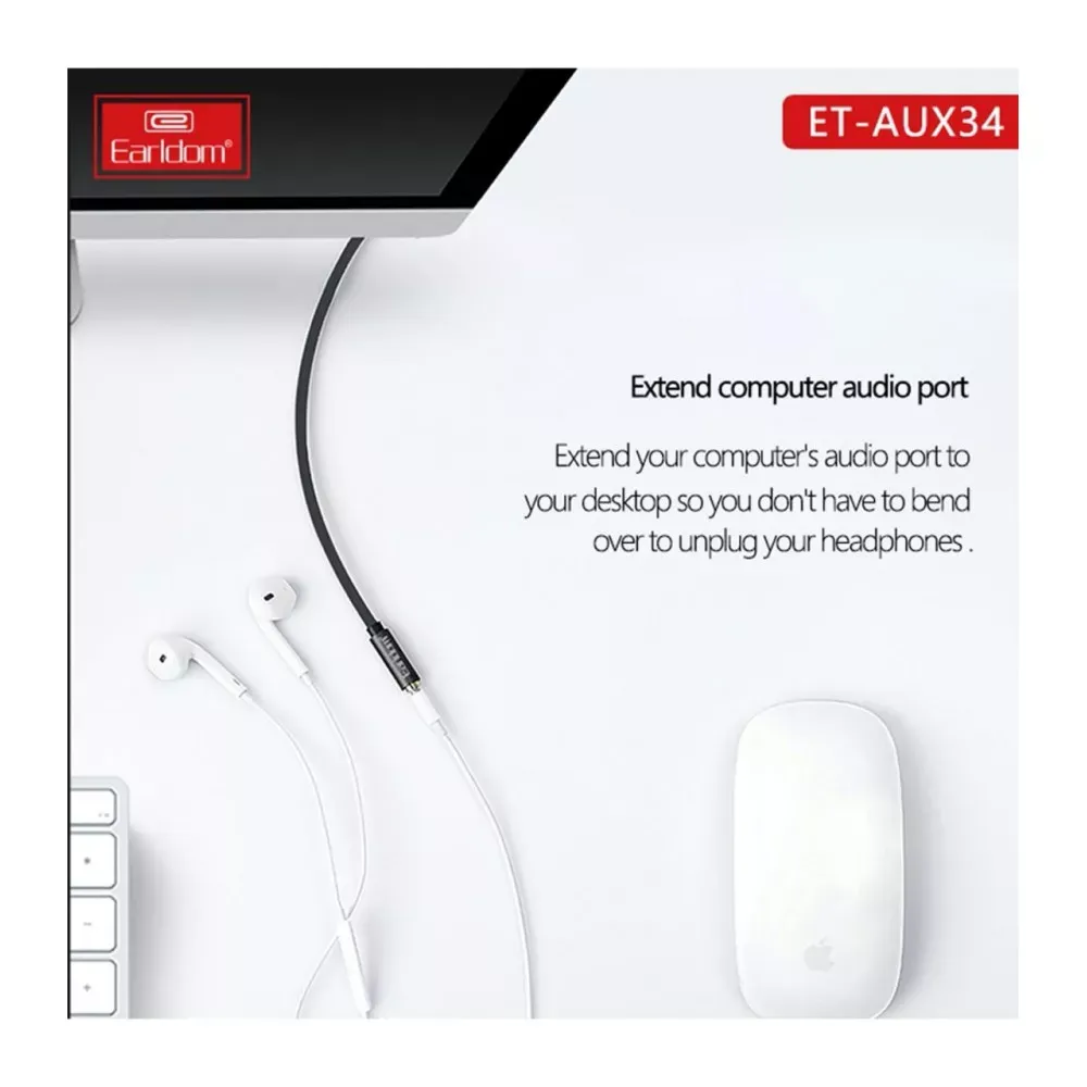 Кабель Aux (1m) — Earldom ET-AUX34 — Black - фото 5