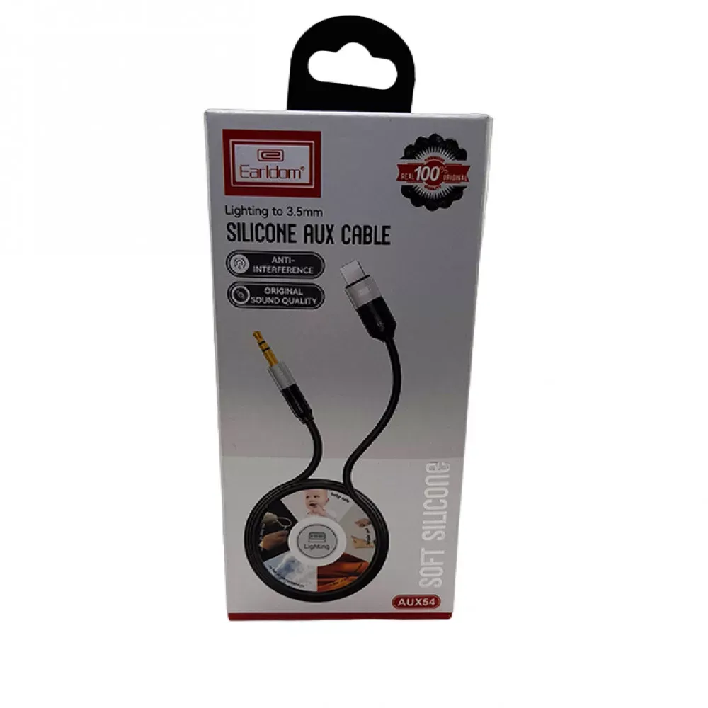 Кабель Aux to Lightning (1m) — Earldom ET-AUX54 — Black - фото 3