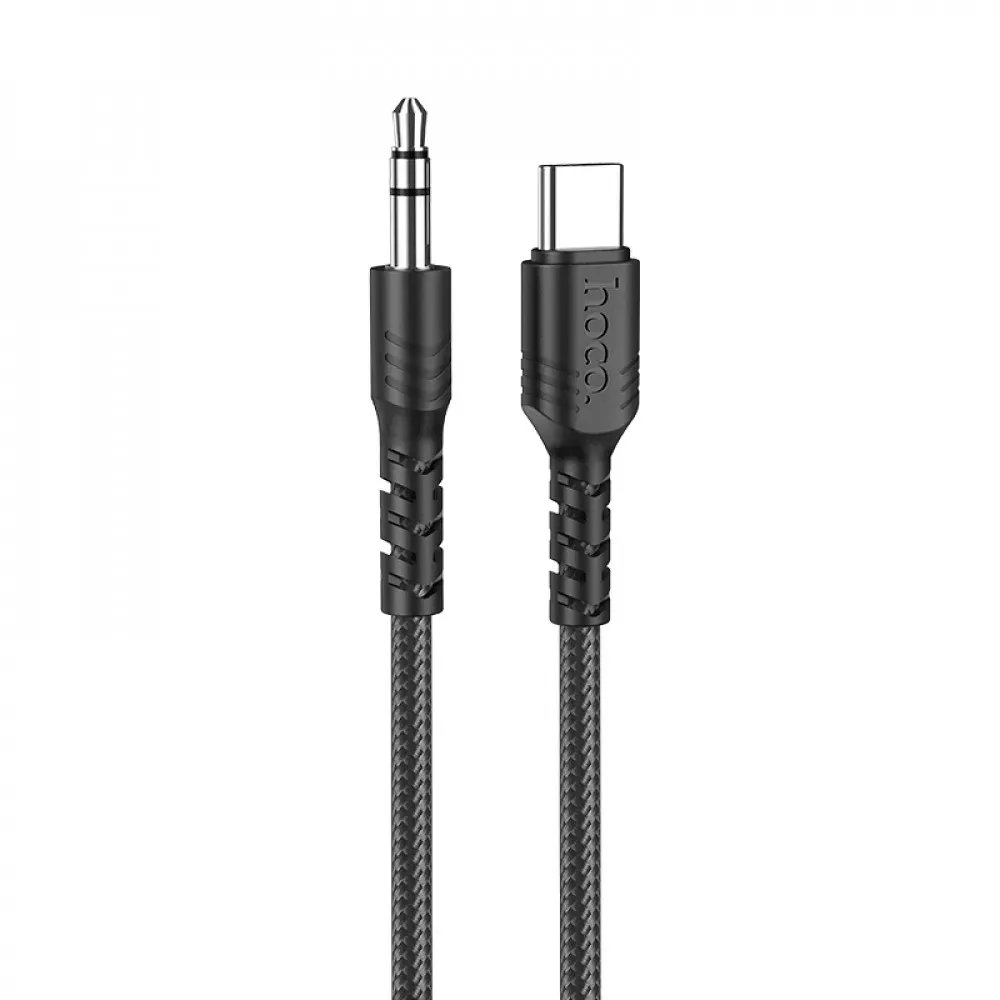 Кабель Aux to USB C (1m) — Hoco UPA17 Digital Audio Conversion — Black — Hoco