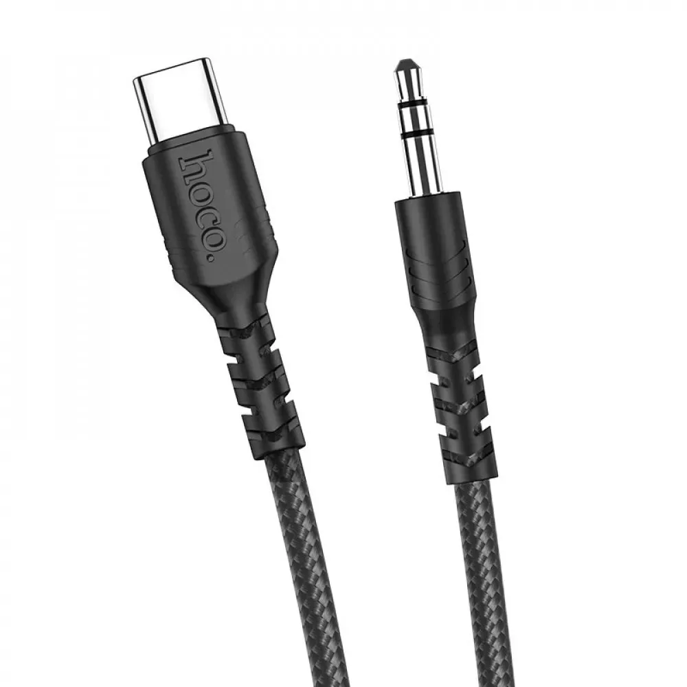 Кабель Aux to USB C (1m) — Hoco UPA17 Digital Audio Conversion — Black - фото 5