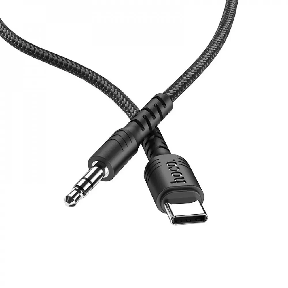 Кабель Aux to USB C (1m) — Hoco UPA17 Digital Audio Conversion — Black - фото 7