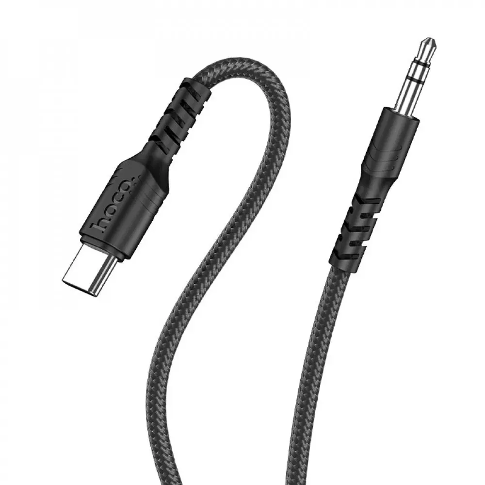 Кабель Aux to USB C (1m) — Hoco UPA17 Digital Audio Conversion — Black - фото 9