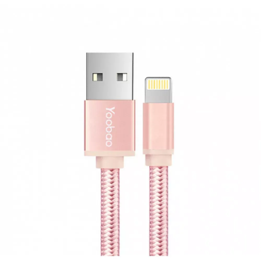 Кабель Lightning 18W (1m) Yoobao YB413 — Rose Gold - фото 4