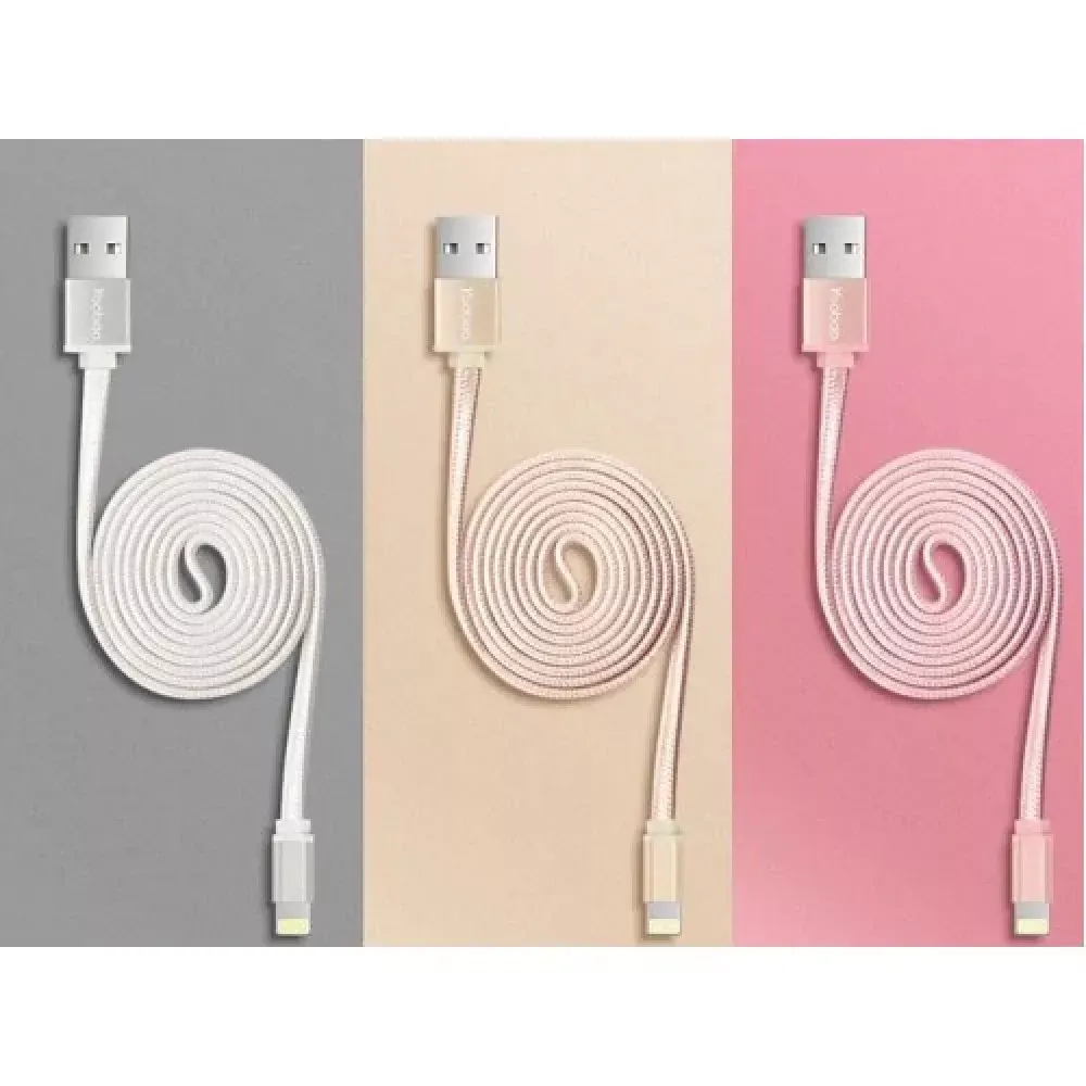 Кабель Lightning 18W (1m) Yoobao YB413 — Rose Gold - фото 7