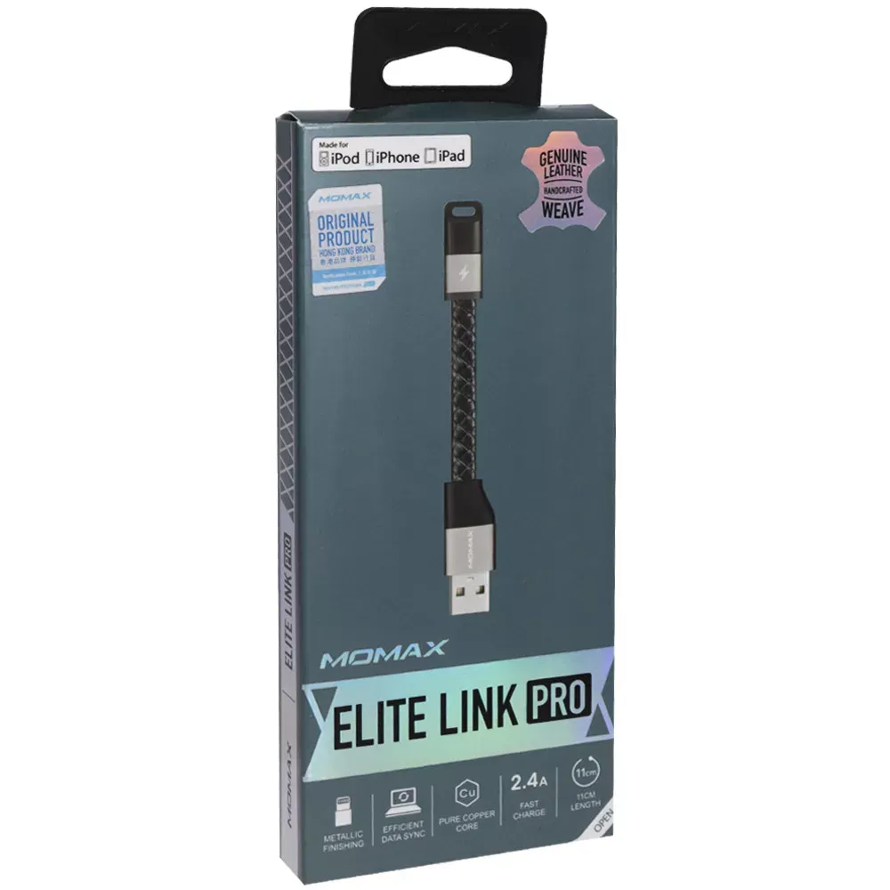 Кабель Lightning 2.4A (0.1m) Momax DLID - фото 3