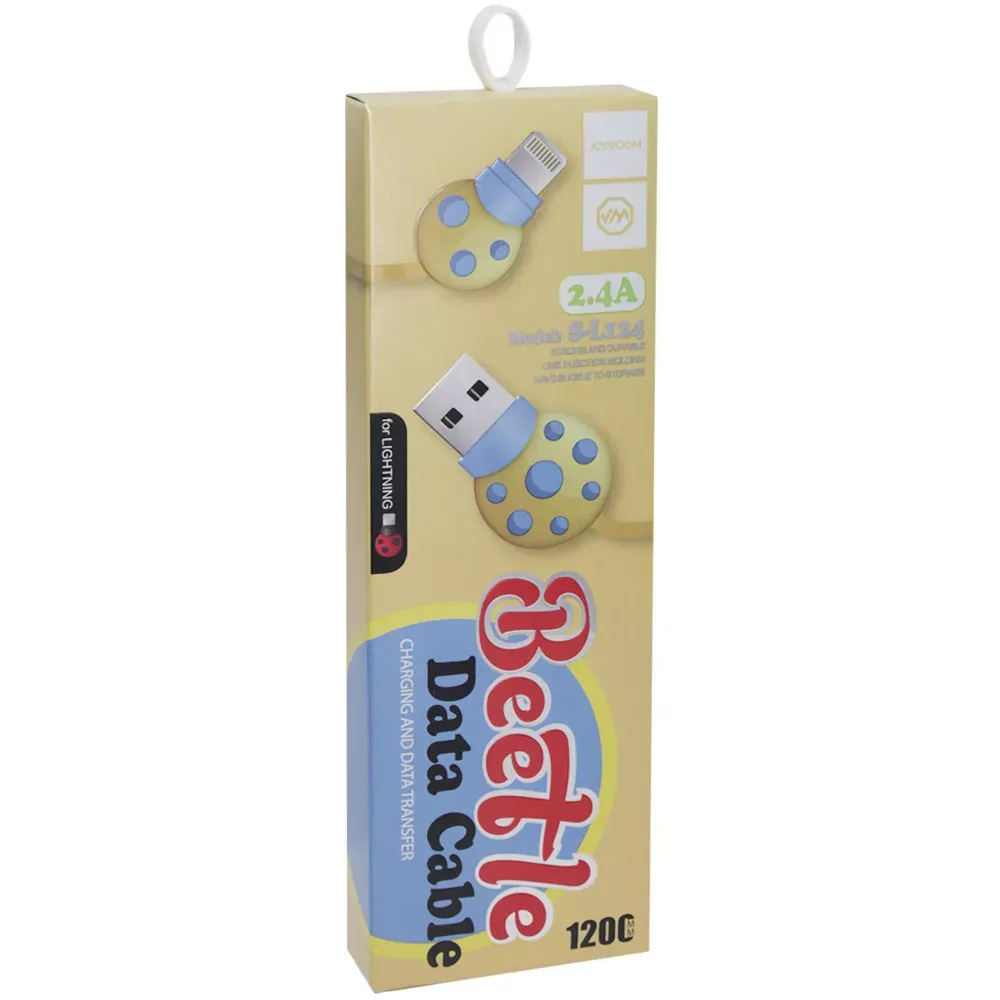 Кабель Lightning 2.4A (1.2m) Joyroom S-L124 — Yellow - фото 3