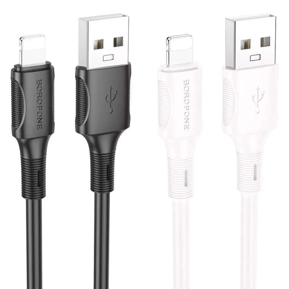 Кабель Lightning 2.4A (1m) Borofone BX80 — White - фото 7