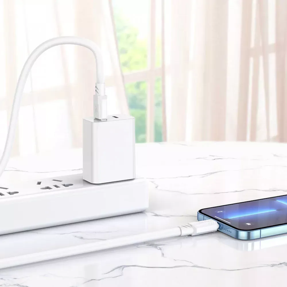 Кабель Lightning 2.4A (1m) Borofone BX81 — Black - фото 8