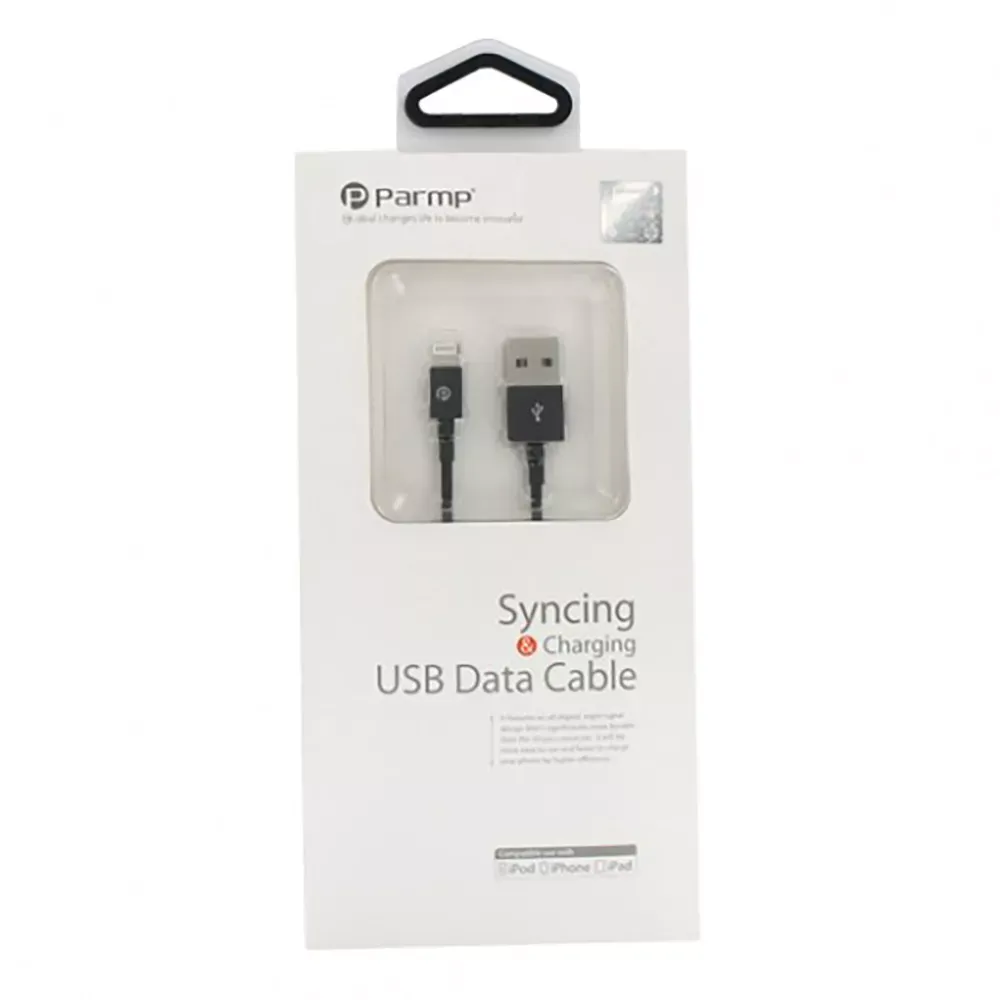 Кабель Lightning 2A (1m) Parmp Syncing MFI Black — Различные