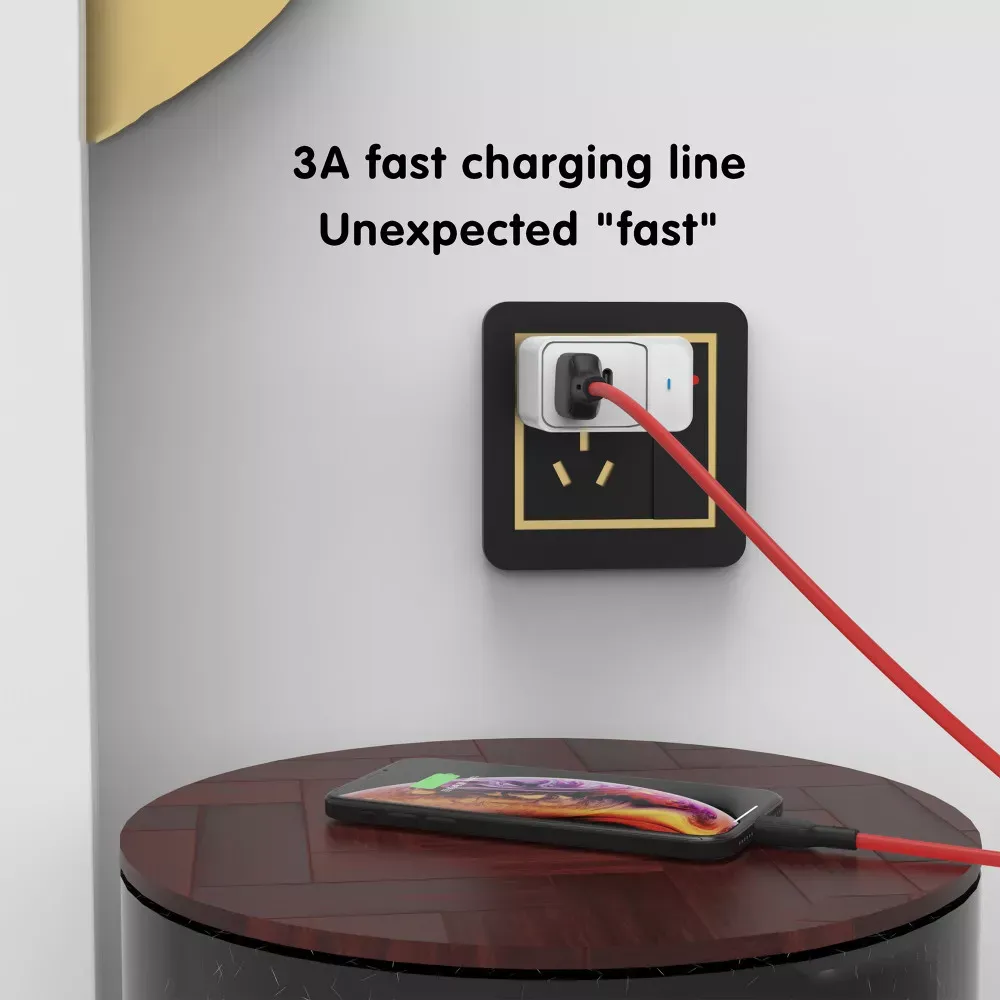 Кабель Lightning 2A (1m) — Earldom EC-154L — Red - фото 5