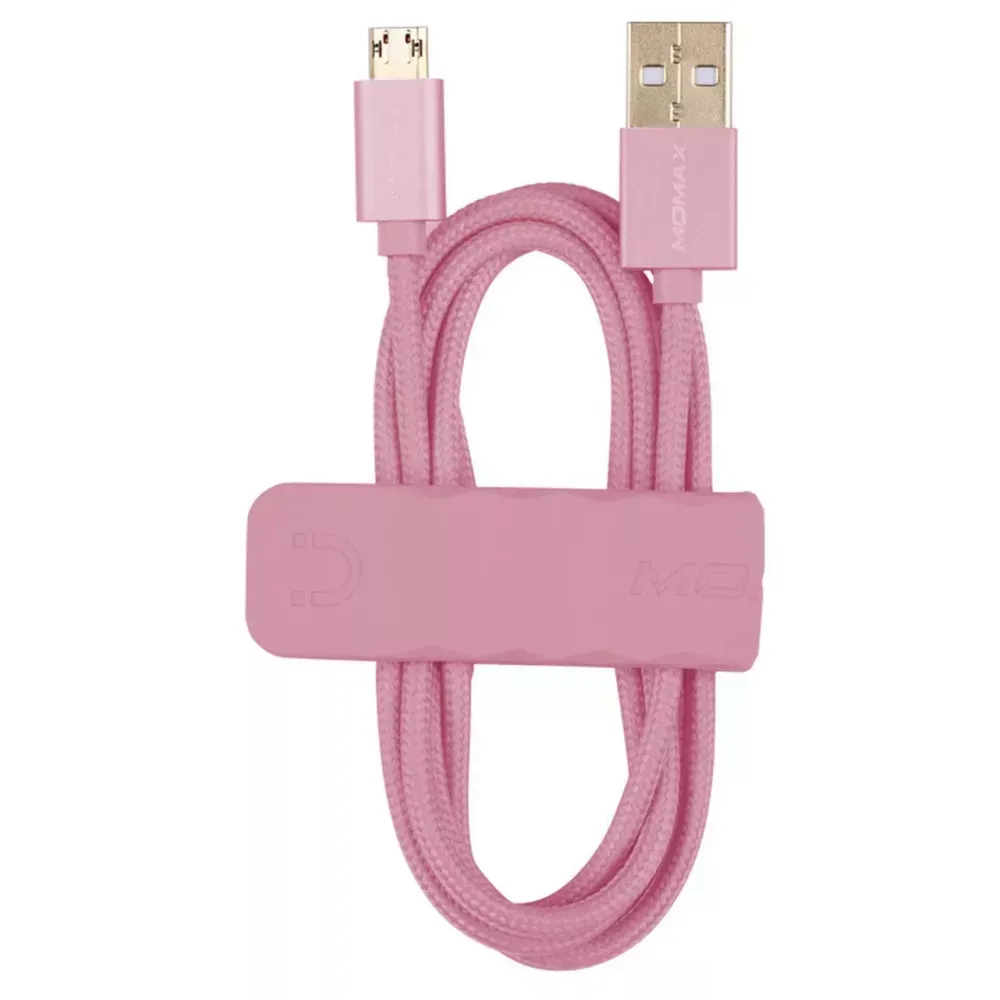 Кабель Micro 2.4A (1m) Momax DDM3L2 — Rose Gold - фото 4