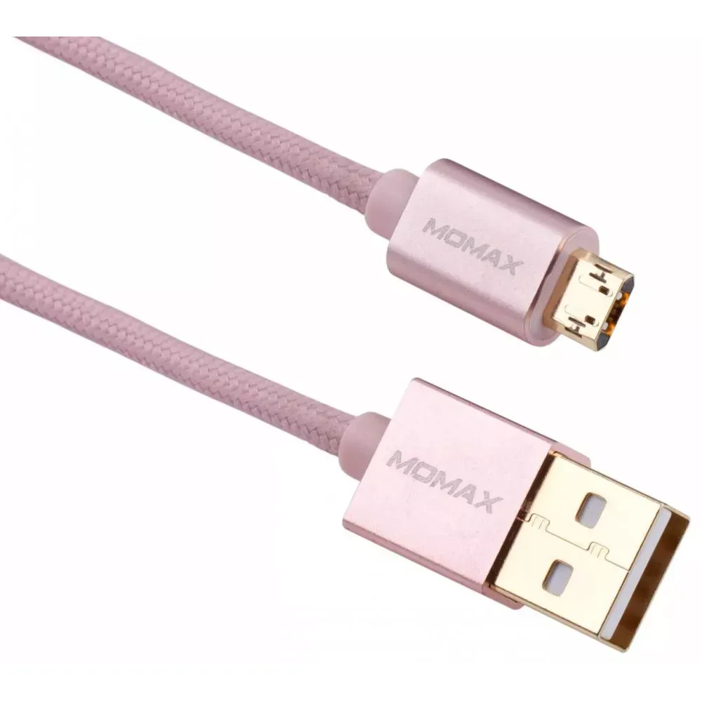 Кабель Micro 2.4A (1m) Momax DDM3L2 — Rose Gold - фото 5