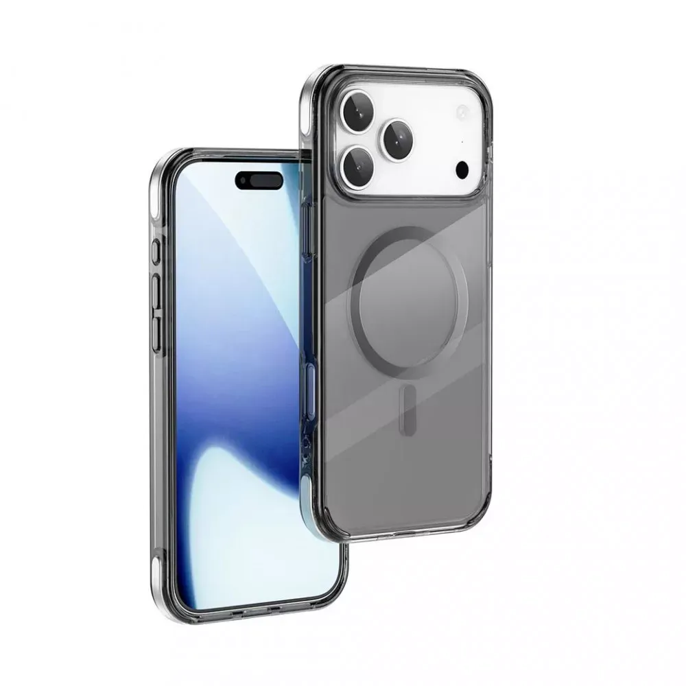 Titanium Case With MagSafe MCC-702 — iPhone 17 Pro — Transparent Black — Wiwu Apple iPhone 17 Pro