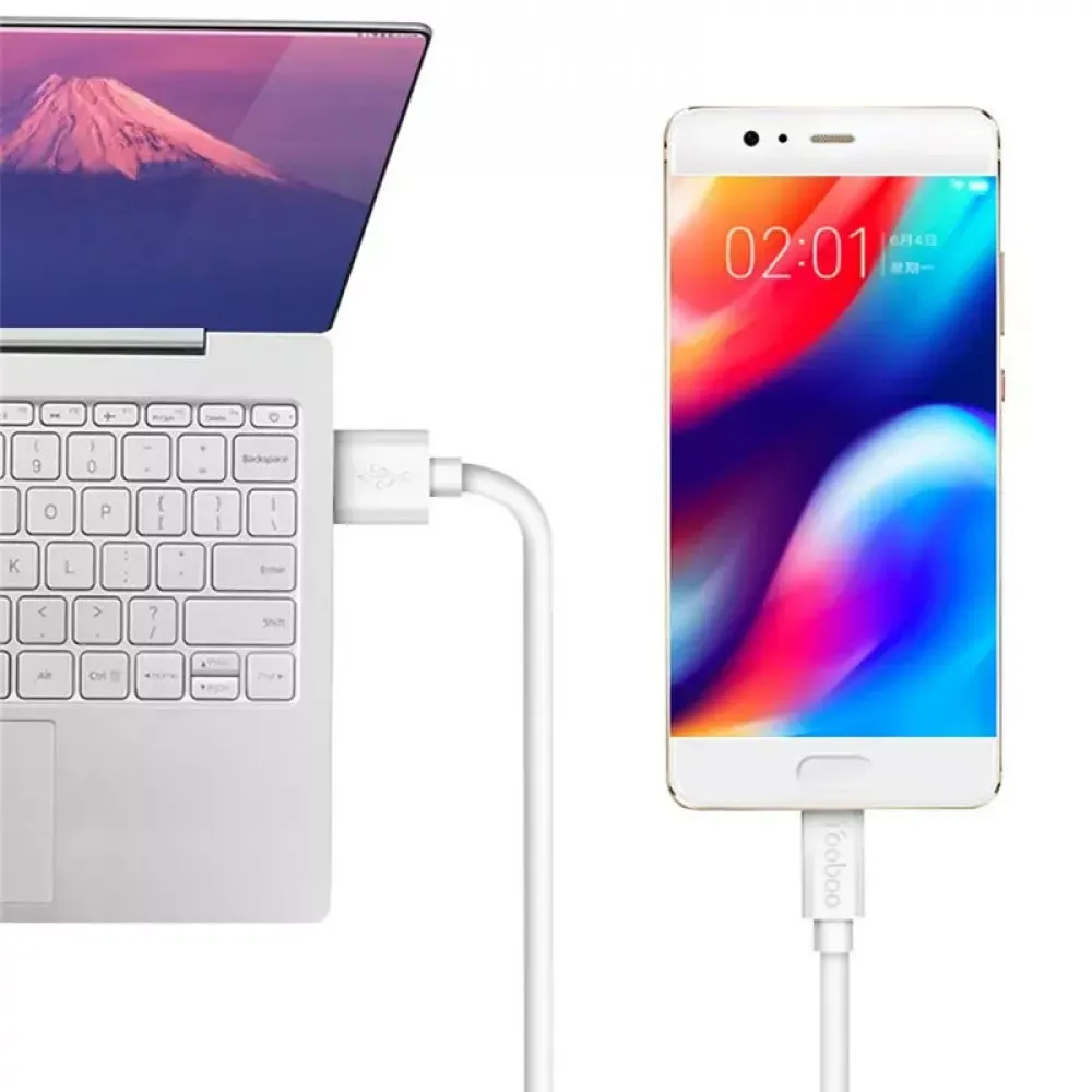 Кабель Micro 2A (2m) Yoobao YB402 White - фото 5