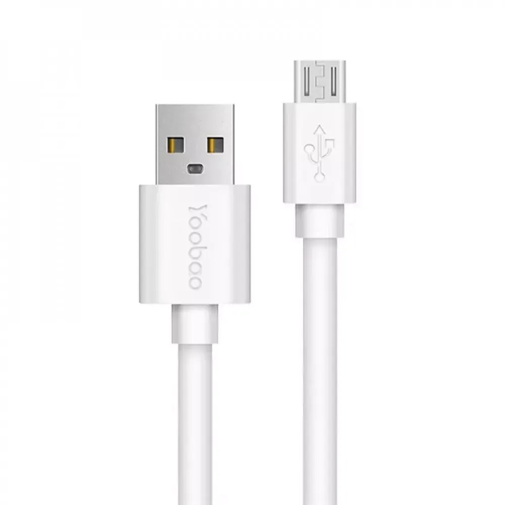 Кабель Micro 2A (2m) Yoobao YB402 White - фото 6