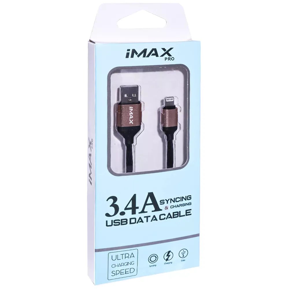 Кабель USB 3.0 to Lightning 2.4A (2m) iMax Black - фото 3